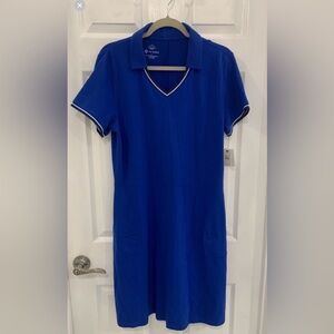 Talbots Royal Blue V-Neck Midi  Dress